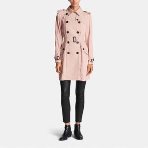 COACH BLUSH PINK SATIN TRENCH COAT